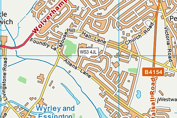 WS3 4JL map - OS VectorMap District (Ordnance Survey)