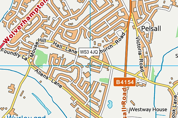 WS3 4JQ map - OS VectorMap District (Ordnance Survey)