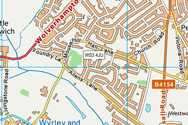WS3 4JU map - OS VectorMap District (Ordnance Survey)