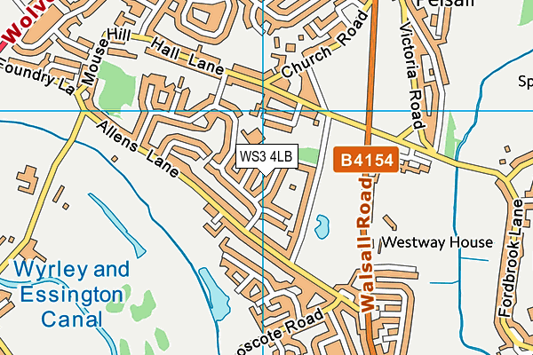 WS3 4LB map - OS VectorMap District (Ordnance Survey)