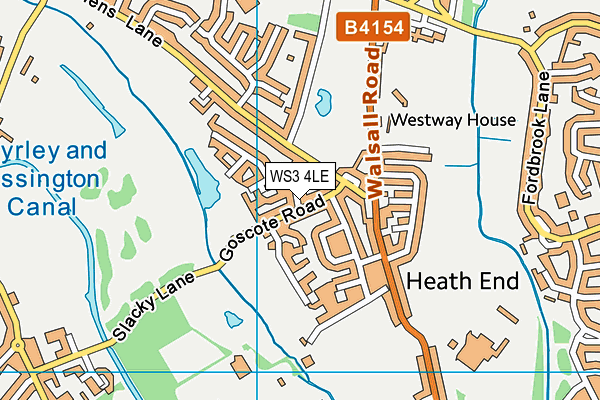 WS3 4LE map - OS VectorMap District (Ordnance Survey)