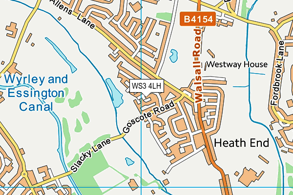 WS3 4LH map - OS VectorMap District (Ordnance Survey)