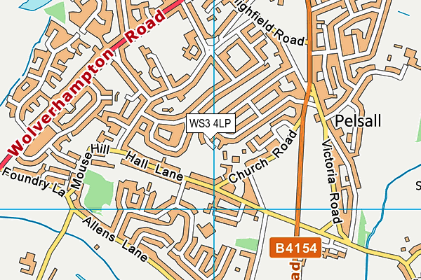 WS3 4LP map - OS VectorMap District (Ordnance Survey)