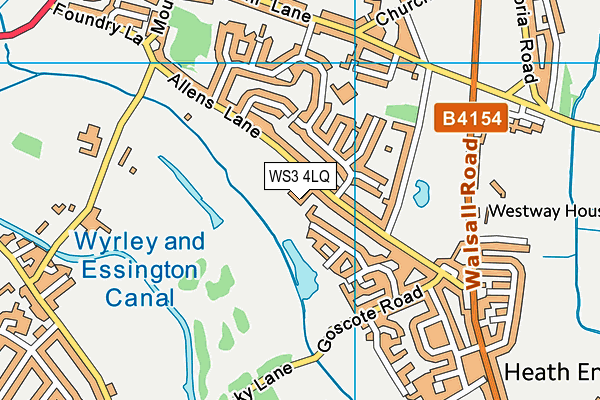 WS3 4LQ map - OS VectorMap District (Ordnance Survey)