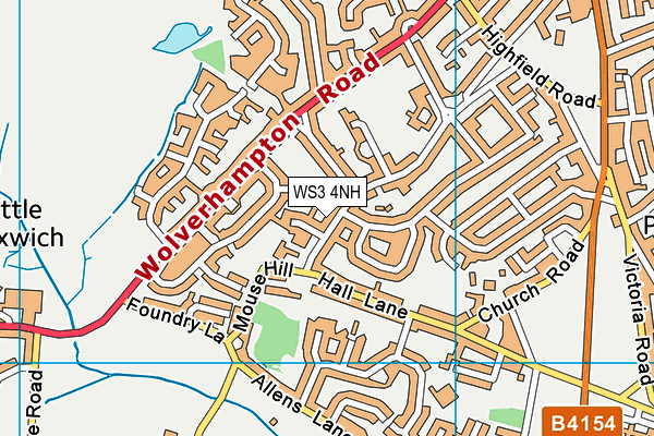 WS3 4NH map - OS VectorMap District (Ordnance Survey)