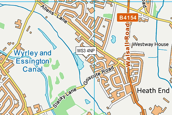 WS3 4NP map - OS VectorMap District (Ordnance Survey)
