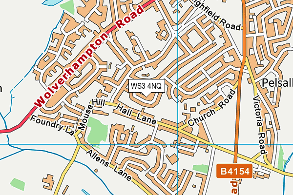 WS3 4NQ map - OS VectorMap District (Ordnance Survey)