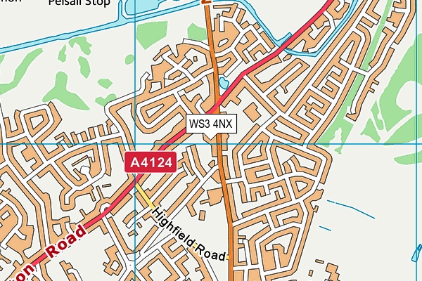 WS3 4NX map - OS VectorMap District (Ordnance Survey)