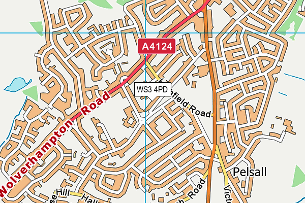 WS3 4PD map - OS VectorMap District (Ordnance Survey)