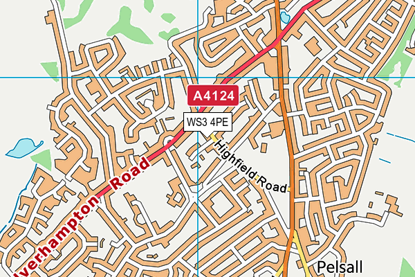 WS3 4PE map - OS VectorMap District (Ordnance Survey)