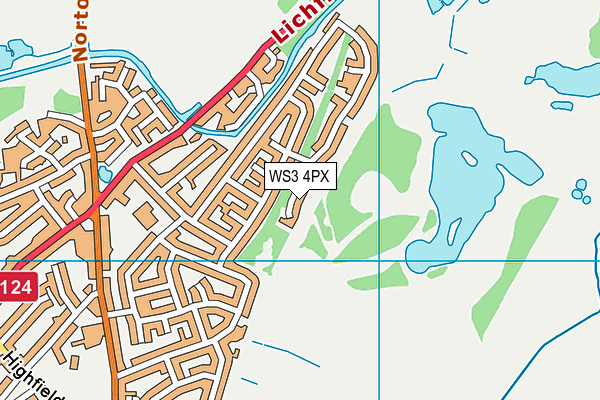 WS3 4PX map - OS VectorMap District (Ordnance Survey)