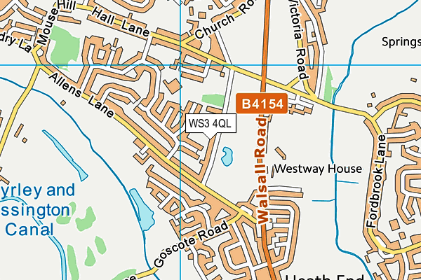 WS3 4QL map - OS VectorMap District (Ordnance Survey)