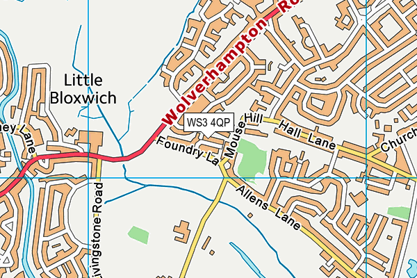 WS3 4QP map - OS VectorMap District (Ordnance Survey)