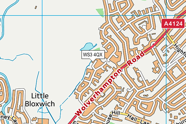 WS3 4QX map - OS VectorMap District (Ordnance Survey)