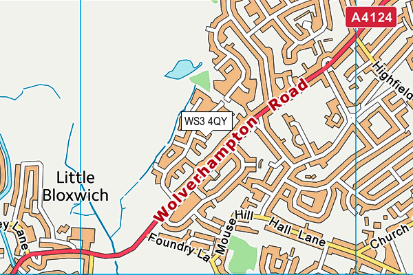 WS3 4QY map - OS VectorMap District (Ordnance Survey)