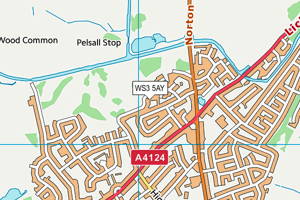 WS3 5AY map - OS VectorMap District (Ordnance Survey)