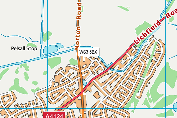 WS3 5BX map - OS VectorMap District (Ordnance Survey)