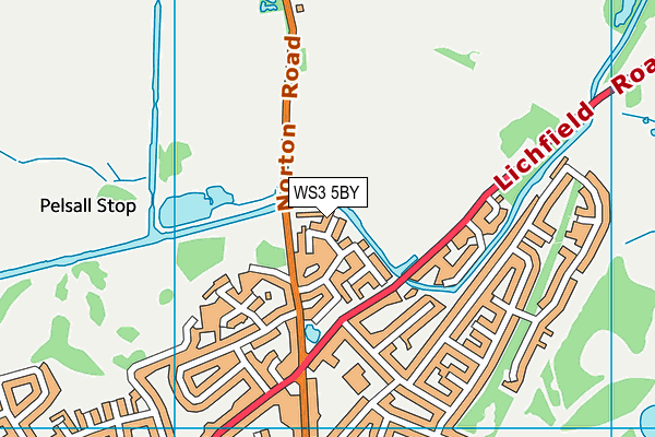 WS3 5BY map - OS VectorMap District (Ordnance Survey)