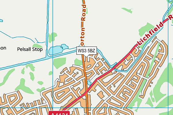WS3 5BZ map - OS VectorMap District (Ordnance Survey)