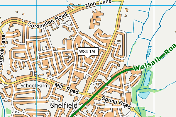 WS4 1AL map - OS VectorMap District (Ordnance Survey)