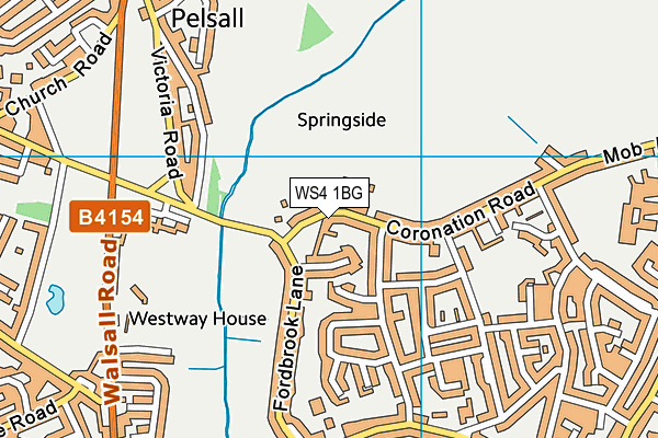 WS4 1BG map - OS VectorMap District (Ordnance Survey)