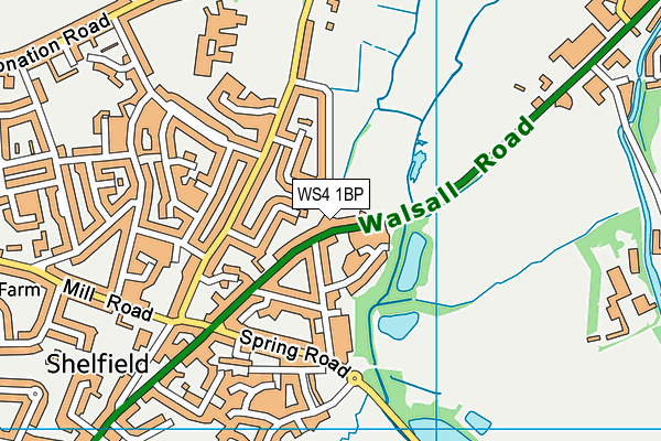 WS4 1BP map - OS VectorMap District (Ordnance Survey)