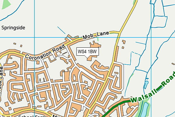 Ormiston Shelfield Community Academy map (WS4 1BW) - OS VectorMap District (Ordnance Survey)