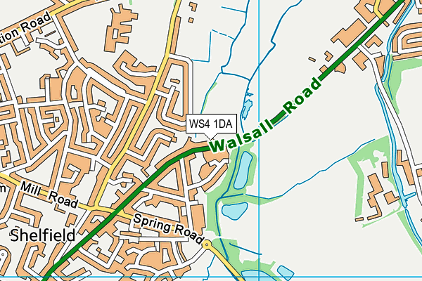 WS4 1DA map - OS VectorMap District (Ordnance Survey)