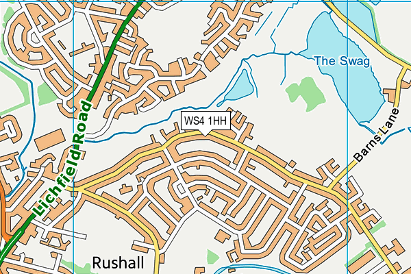 WS4 1HH map - OS VectorMap District (Ordnance Survey)
