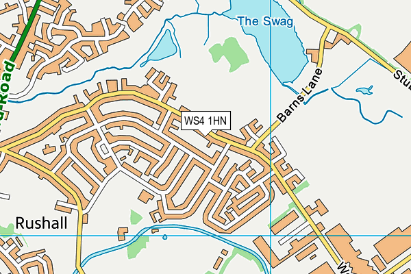 WS4 1HN map - OS VectorMap District (Ordnance Survey)
