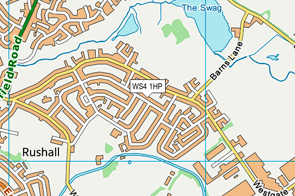 WS4 1HP map - OS VectorMap District (Ordnance Survey)