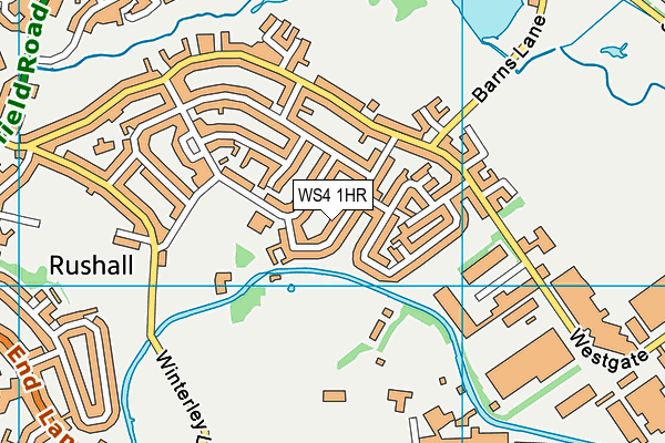 WS4 1HR map - OS VectorMap District (Ordnance Survey)