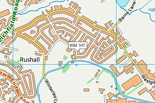 WS4 1HT map - OS VectorMap District (Ordnance Survey)