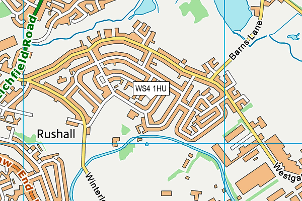 WS4 1HU map - OS VectorMap District (Ordnance Survey)