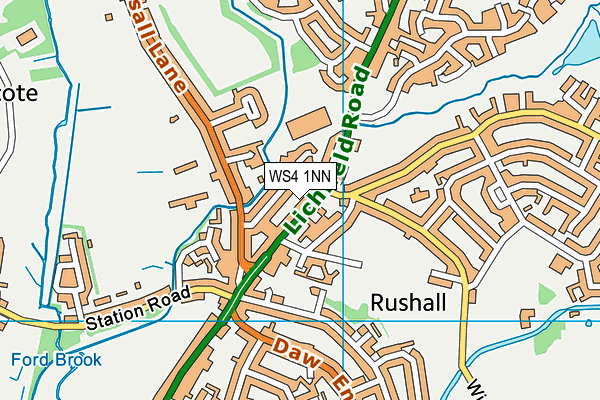 Map of RUSHALL EXPRESS LIMITED at district scale