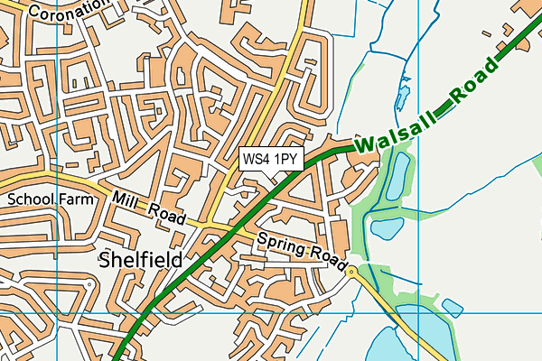 WS4 1PY map - OS VectorMap District (Ordnance Survey)
