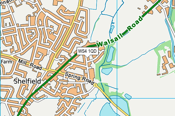 WS4 1QD map - OS VectorMap District (Ordnance Survey)
