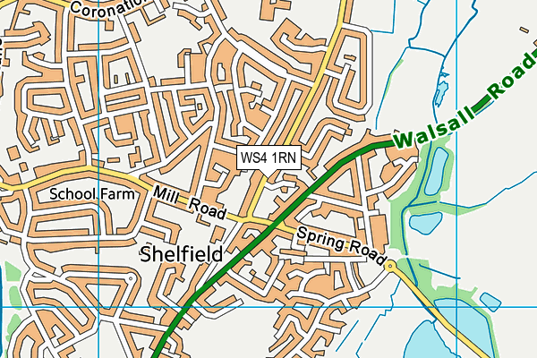 WS4 1RN map - OS VectorMap District (Ordnance Survey)