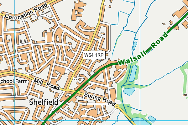 WS4 1RP map - OS VectorMap District (Ordnance Survey)