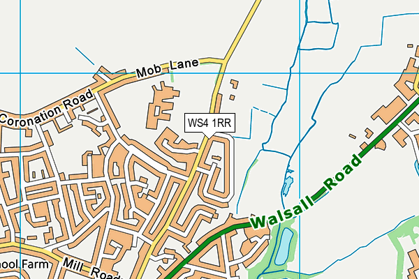 WS4 1RR map - OS VectorMap District (Ordnance Survey)