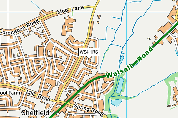 WS4 1RS map - OS VectorMap District (Ordnance Survey)