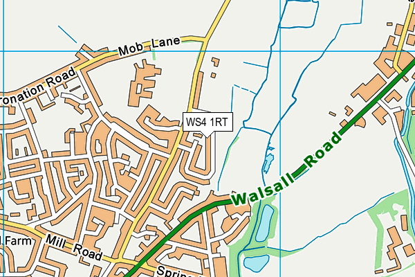 WS4 1RT map - OS VectorMap District (Ordnance Survey)