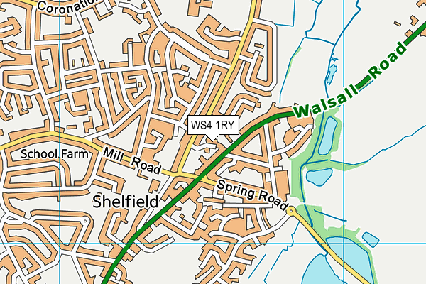 WS4 1RY map - OS VectorMap District (Ordnance Survey)