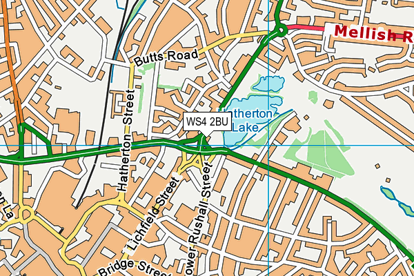 WS4 2BU map - OS VectorMap District (Ordnance Survey)