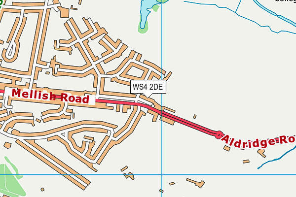 WS4 2DE map - OS VectorMap District (Ordnance Survey)