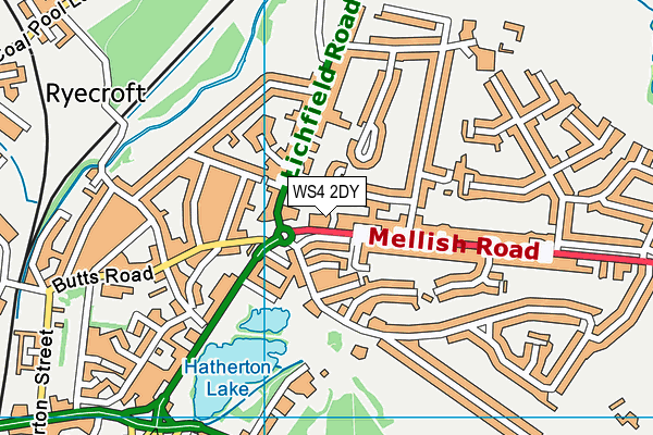 WS4 2DY map - OS VectorMap District (Ordnance Survey)