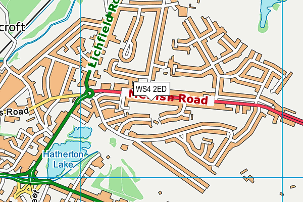 WS4 2ED map - OS VectorMap District (Ordnance Survey)