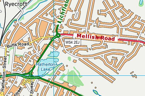 WS4 2EJ map - OS VectorMap District (Ordnance Survey)