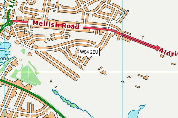 WS4 2EU map - OS VectorMap District (Ordnance Survey)