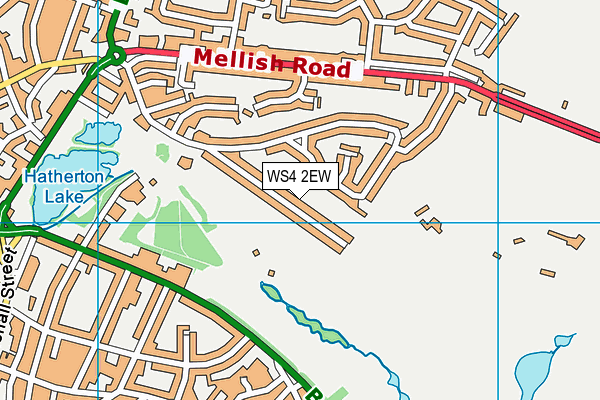 WS4 2EW map - OS VectorMap District (Ordnance Survey)